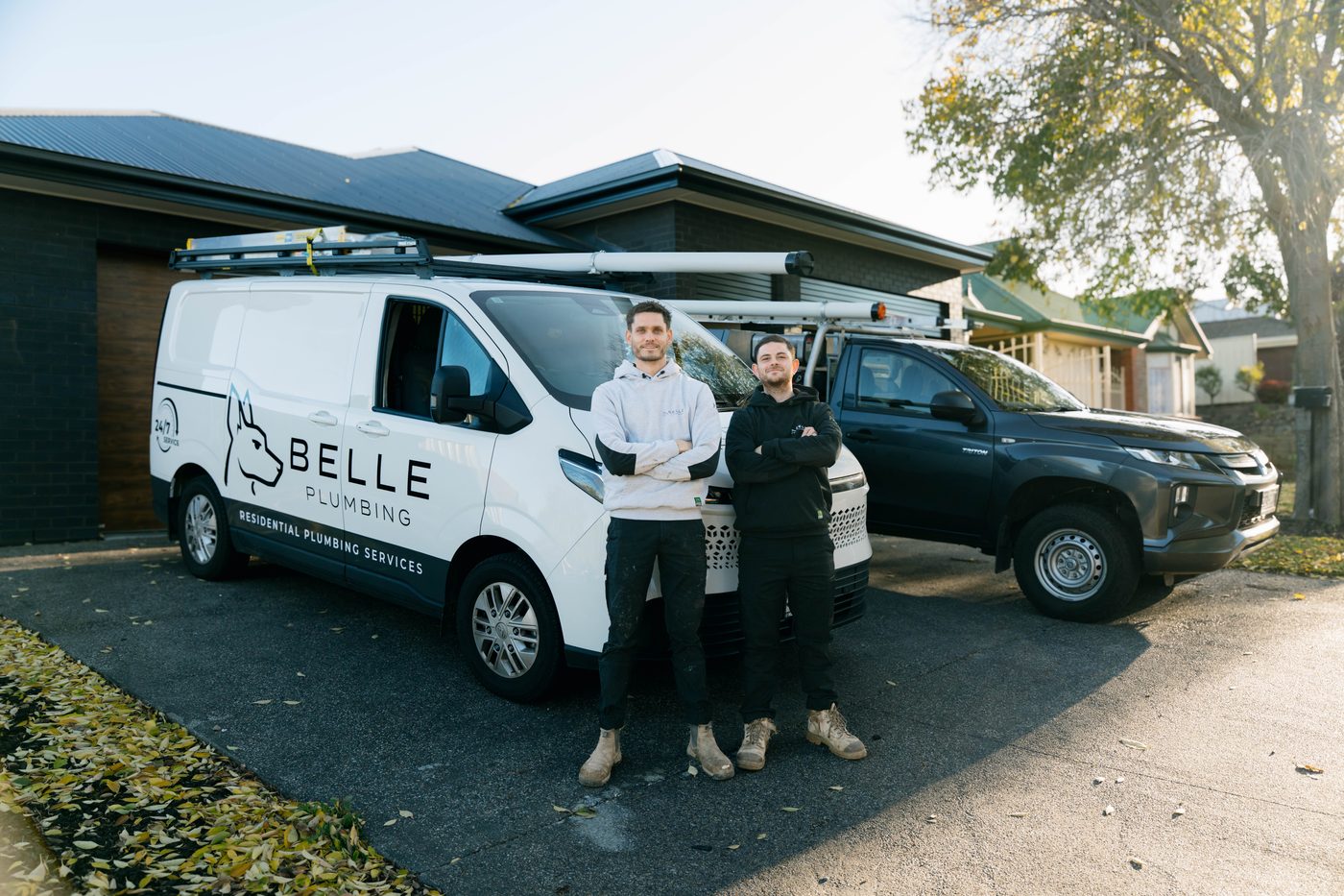 The Belle Plumbing team on site
