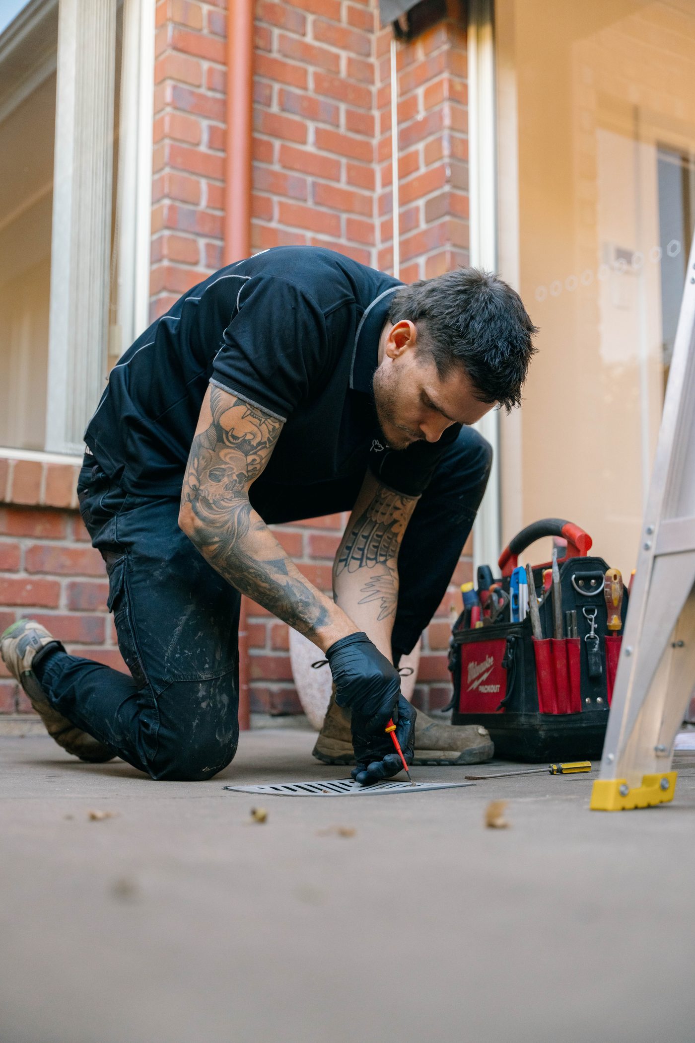 Belle Plumbing technician at work